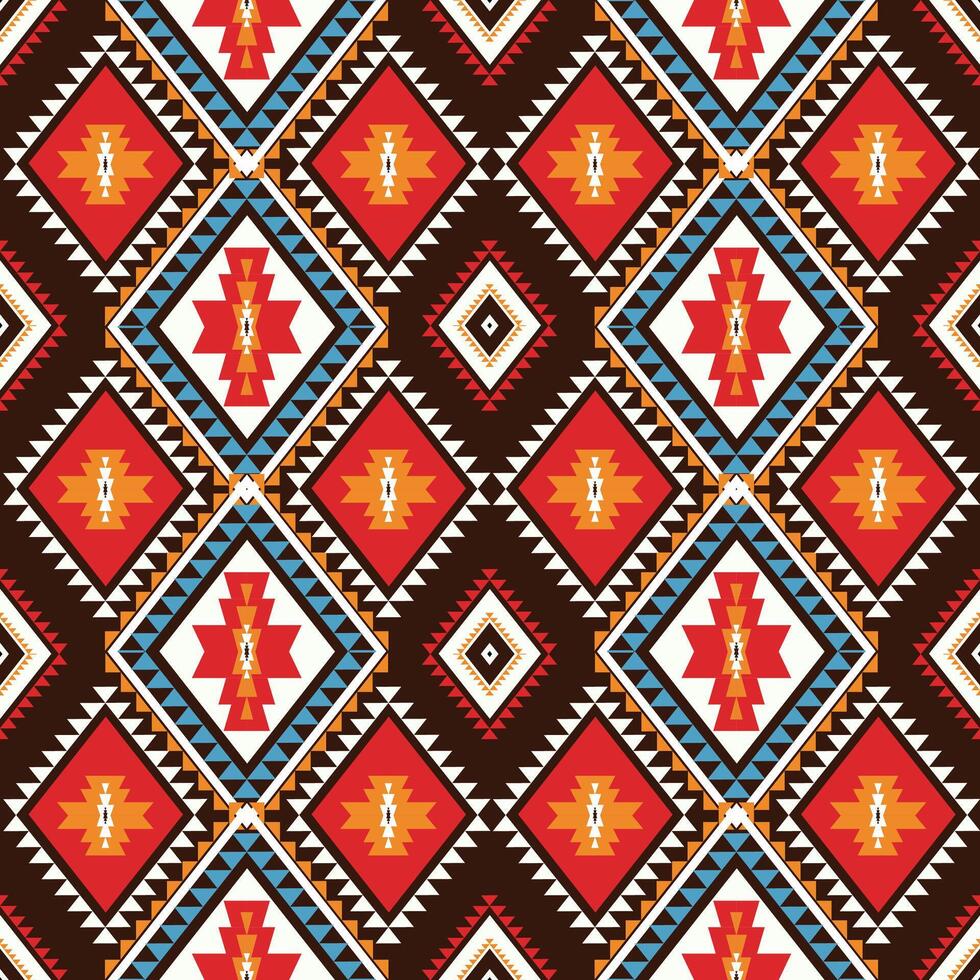 Geometric Ethnic pattern vector. African, American, Mexican, Western Aztec motif striped and bohemian pattern. designed for background,wallpaper,print, carpet,wrapping,tile,batik.vector illustratoin. vector