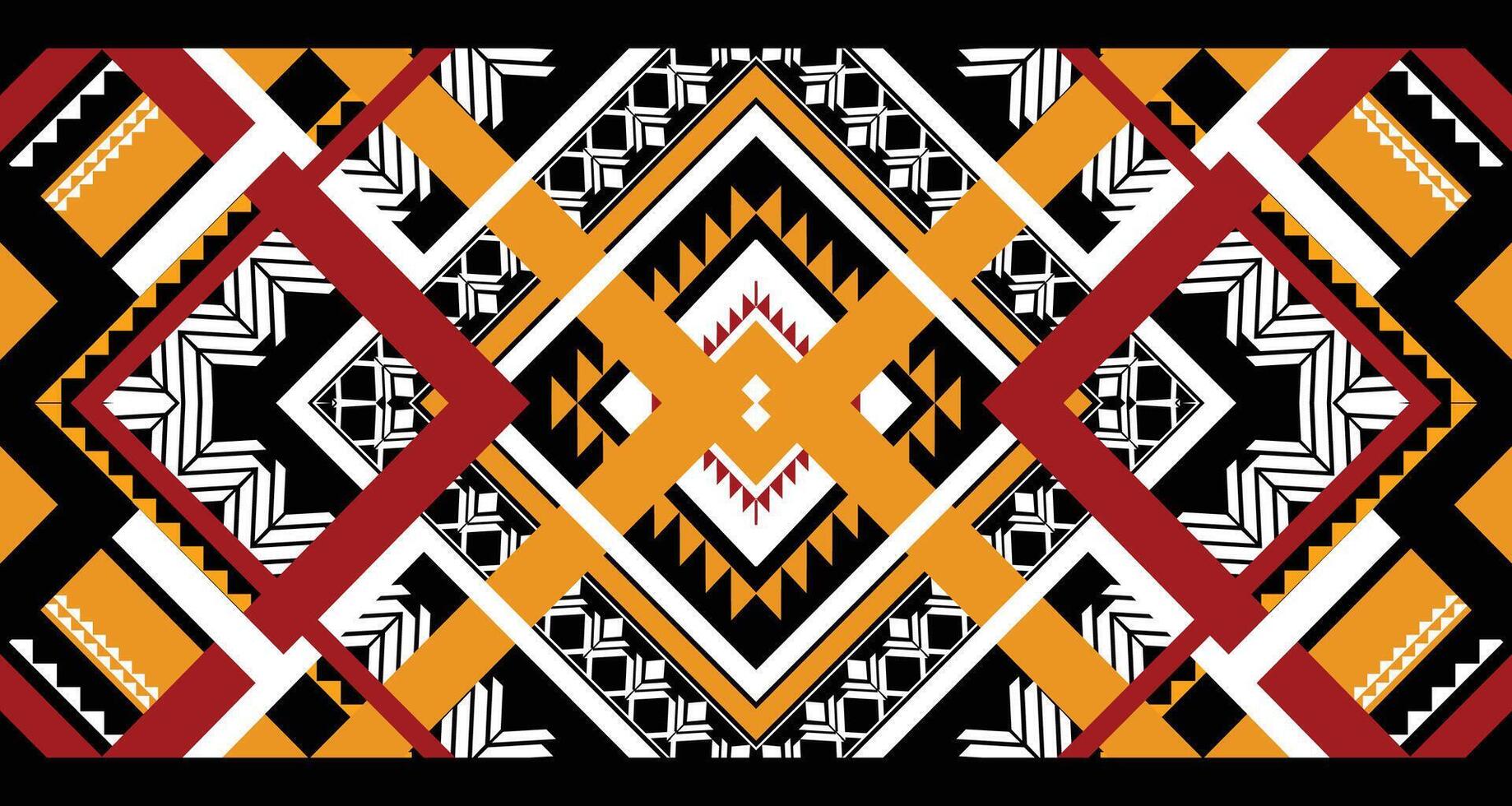 Geometric Ethnic pattern vector. African, American, Mexican, Western Aztec motif striped and bohemian pattern. designed for background,wallpaper,print, carpet,wrapping,tile,batik.vector illustratoin. vector