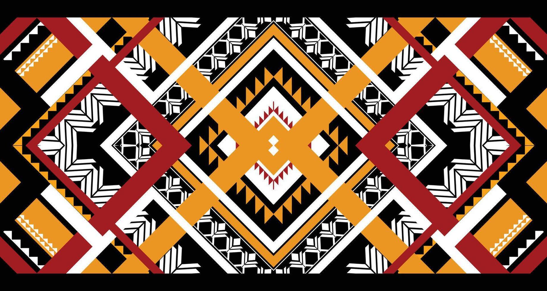 vector de patrón étnico geométrico. motivos africanos, americanos, mexicanos, aztecas occidentales a rayas y patrones bohemios. diseñado para fondo, papel tapiz, impresión, alfombra, envoltura, azulejo, ilustración batik.vector.