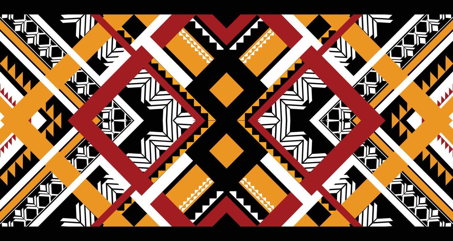 Geometric Ethnic pattern vector. African, American, Mexican, Western Aztec motif striped and bohemian pattern. designed for background,wallpaper,print, carpet,wrapping,tile,batik.vector illustratoin. vector
