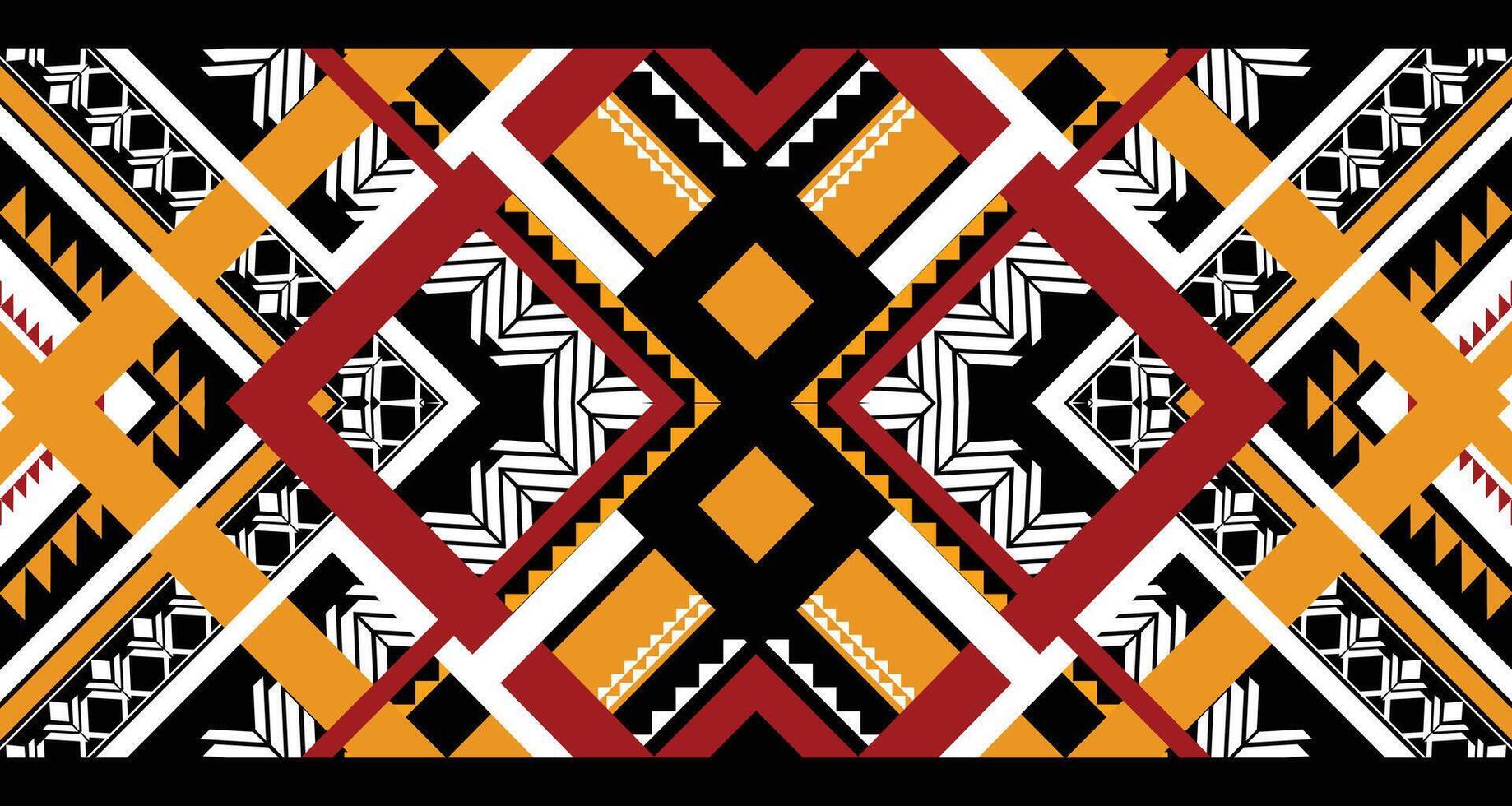 Geometric Ethnic pattern vector. African, American, Mexican, Western Aztec motif striped and bohemian pattern. designed for background,wallpaper,print, carpet,wrapping,tile,batik.vector illustratoin. vector