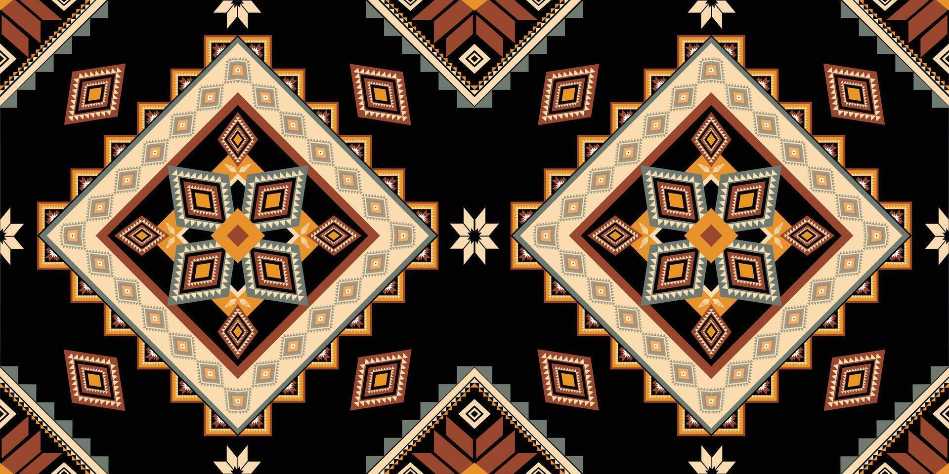 Geometric Ethnic pattern vector. African, American, Mexican, Western Aztec motif striped and bohemian pattern. designed for background,wallpaper,print, carpet,wrapping,tile,batik.vector illustratoin. vector