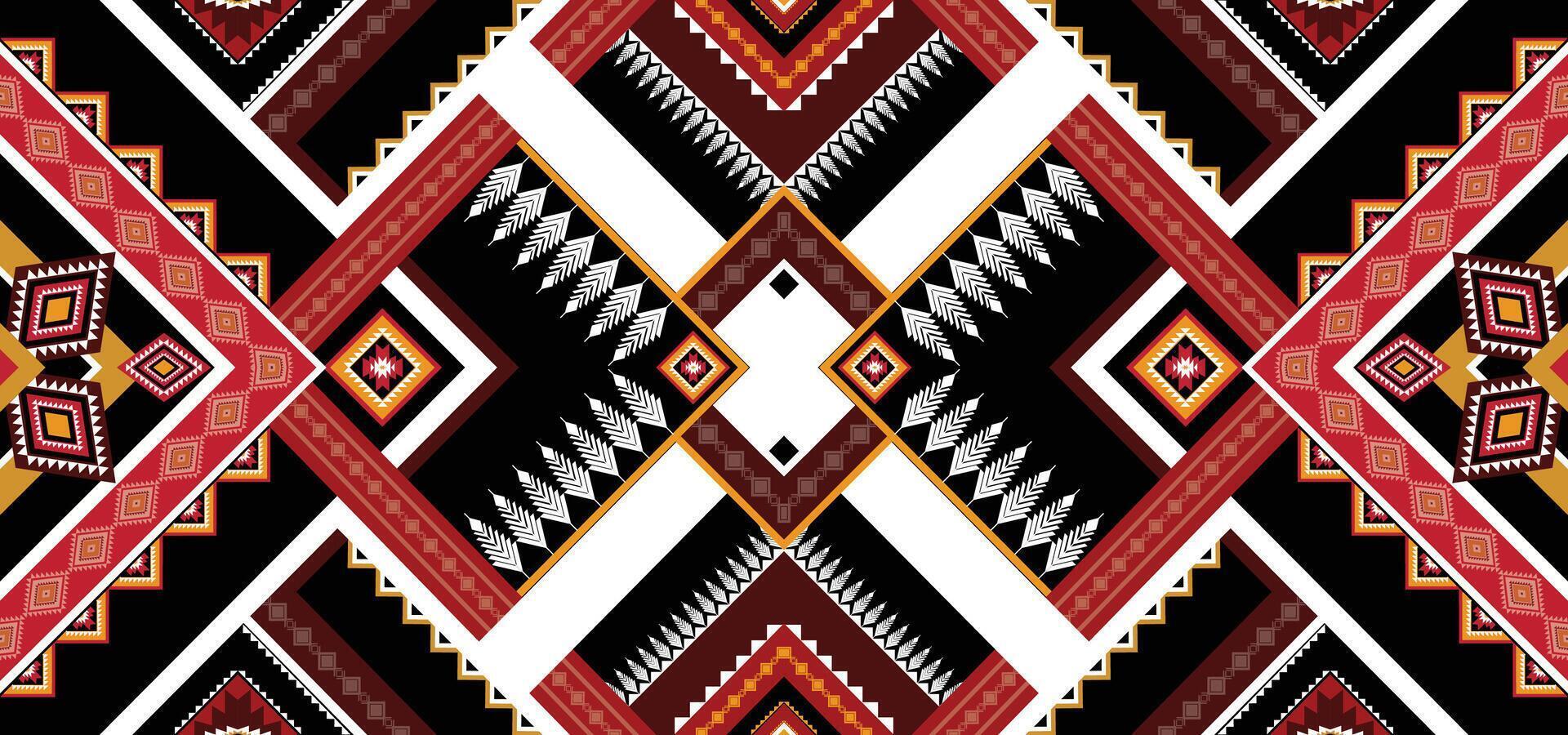 vector de patrón étnico geométrico. motivos africanos, americanos, mexicanos, aztecas occidentales a rayas y patrones bohemios. diseñado para fondo, papel tapiz, impresión, alfombra, envoltura, azulejo, ilustración batik.vector.