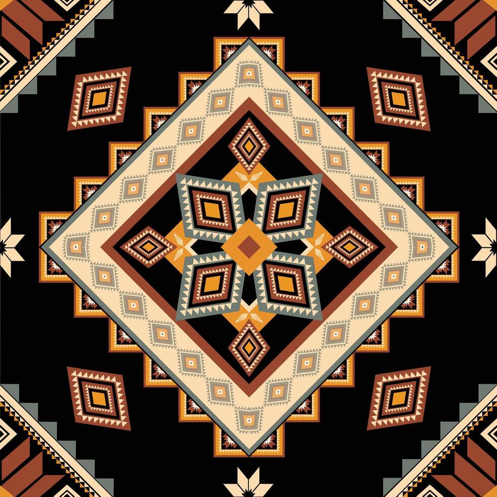 Geometric Ethnic pattern vector. African, American, Mexican, Western Aztec motif striped and bohemian pattern. designed for background,wallpaper,print, carpet,wrapping,tile,batik.vector illustratoin. vector