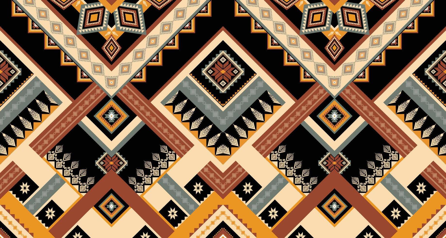 Geometric Ethnic pattern vector. African, American, Mexican, Western Aztec motif striped and bohemian pattern. designed for background,wallpaper,print, carpet,wrapping,tile,batik.vector illustratoin. vector