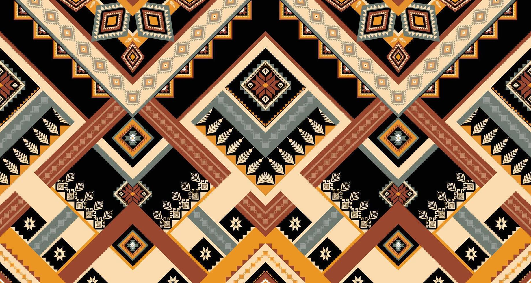 vector de patrón étnico geométrico. motivos africanos, americanos, mexicanos, aztecas occidentales a rayas y patrones bohemios. diseñado para fondo, papel tapiz, impresión, alfombra, envoltura, azulejo, ilustración batik.vector.