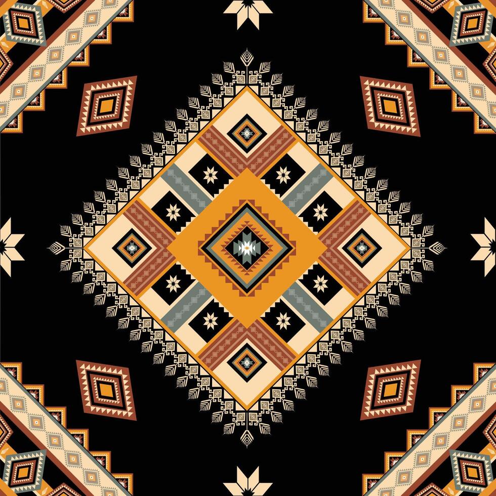 Geometric Ethnic pattern vector. African, American, Mexican, Western Aztec motif striped and bohemian pattern. designed for background,wallpaper,print, carpet,wrapping,tile,batik.vector illustratoin. vector