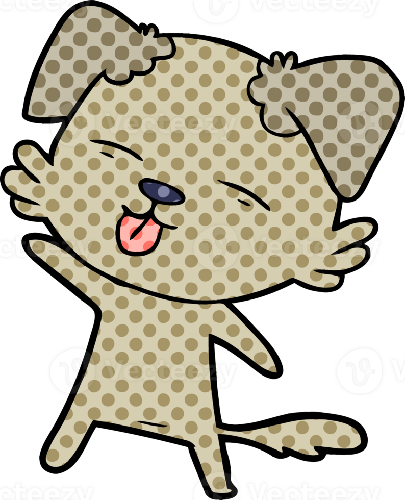 cartoon dog sticking out tongue png
