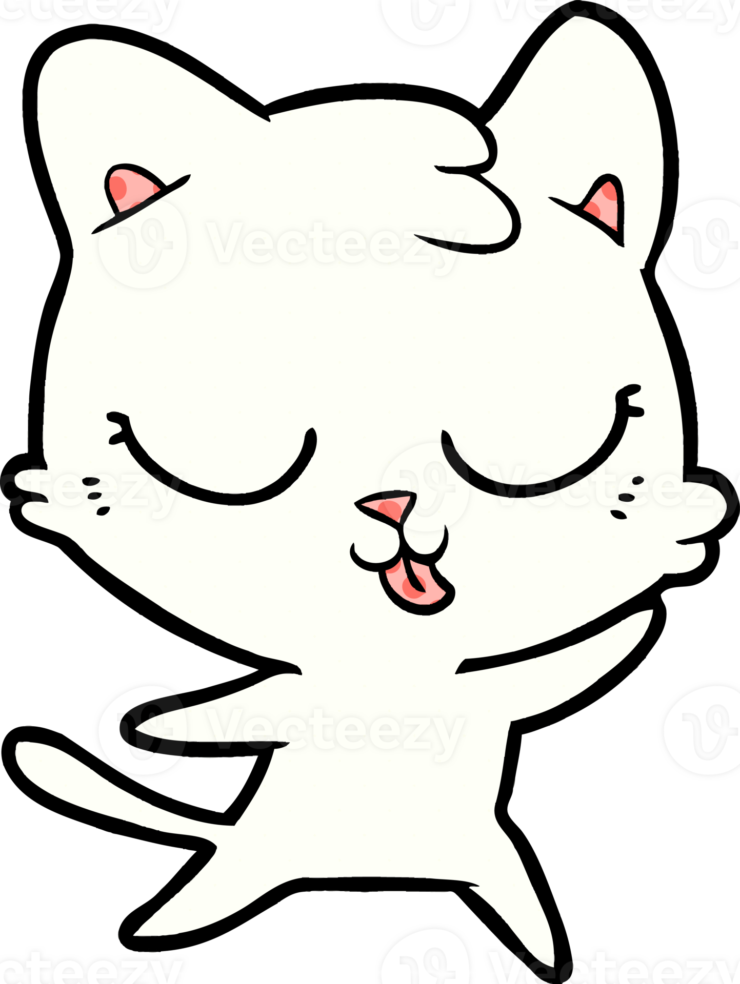 Happy cartoon cat 39852590 png