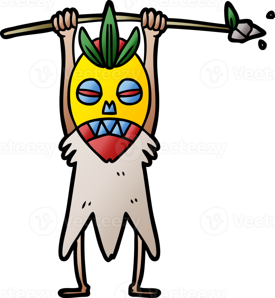 cartoon cannibal shaman png