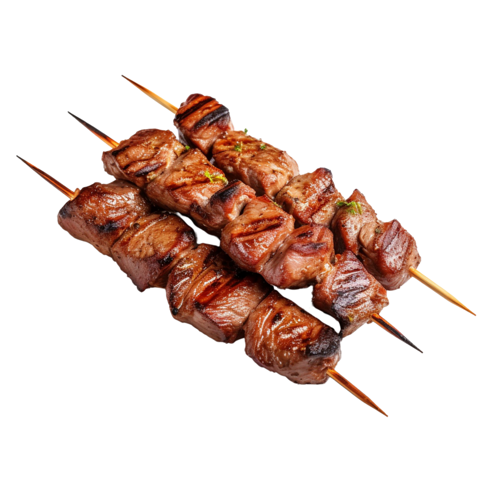 ai gegenereerd gegrild vlees kebab klem kunst png