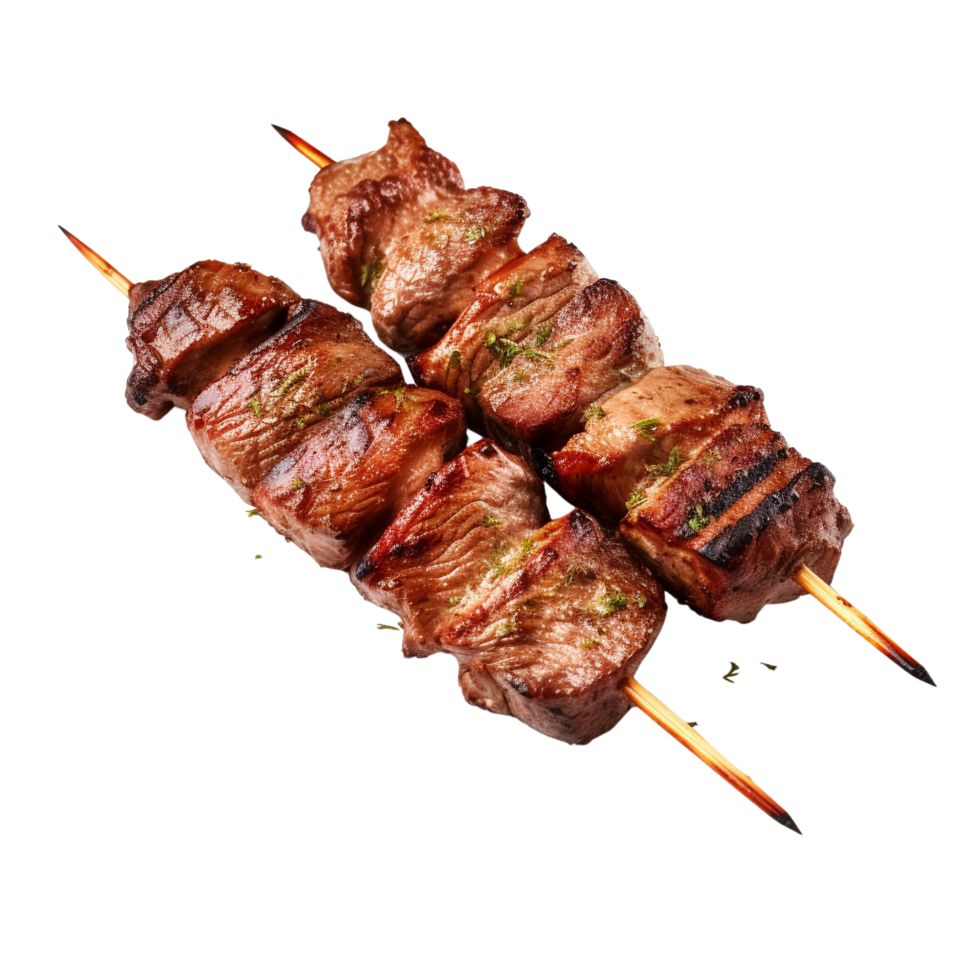 ai gerado grelhado carne Kebab grampo arte png