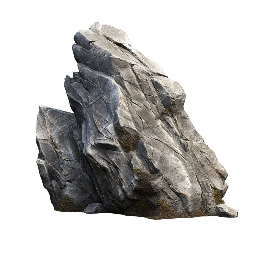 AI generated Grey rock cliff game asset stone clip art png