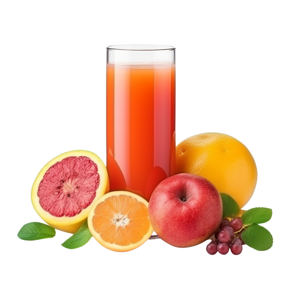 ai généré fruit jus agrafe art png