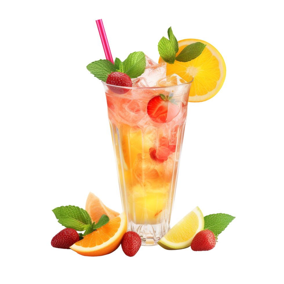 AI generated Fruit cocktail clip art png