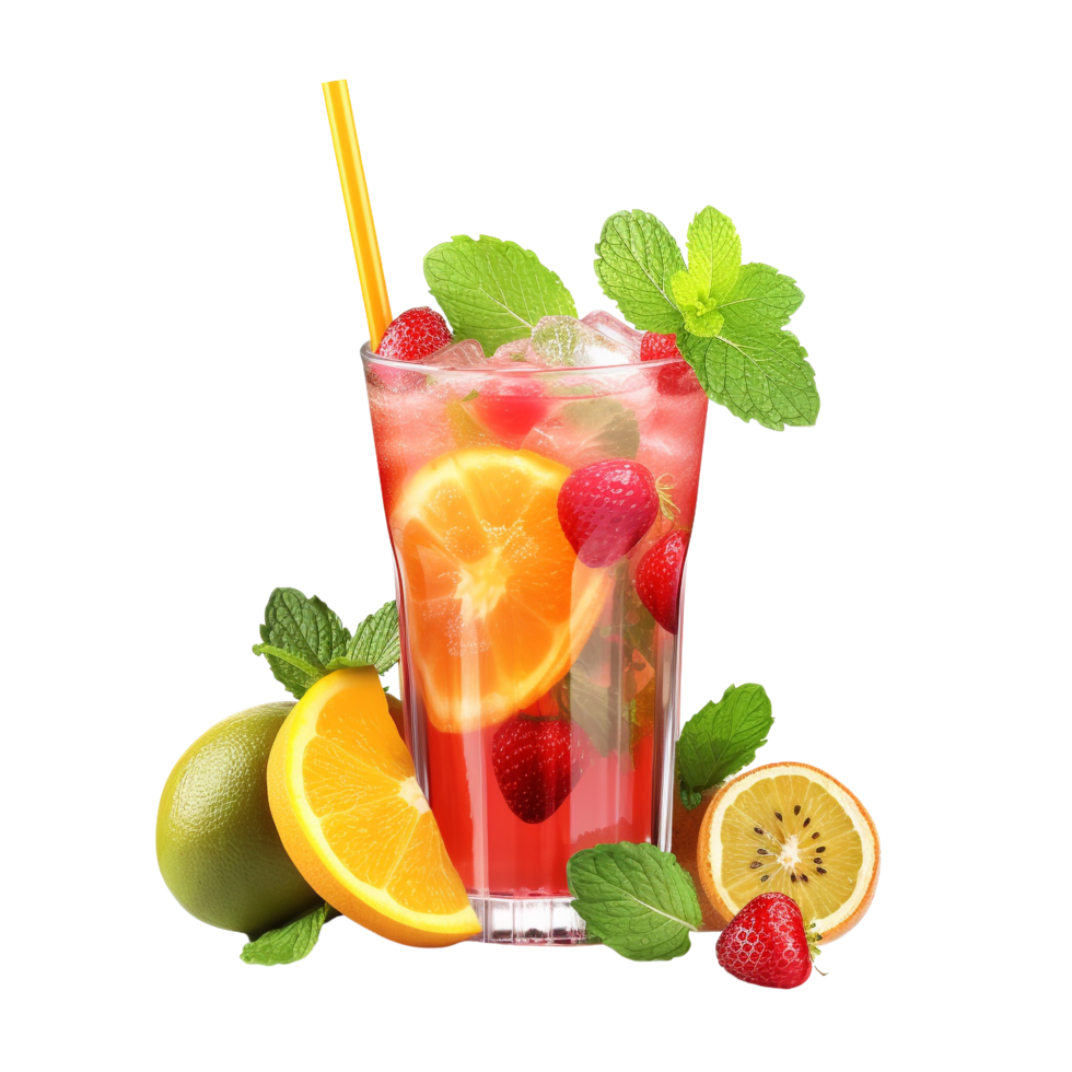 ai generato frutta cocktail clip arte png