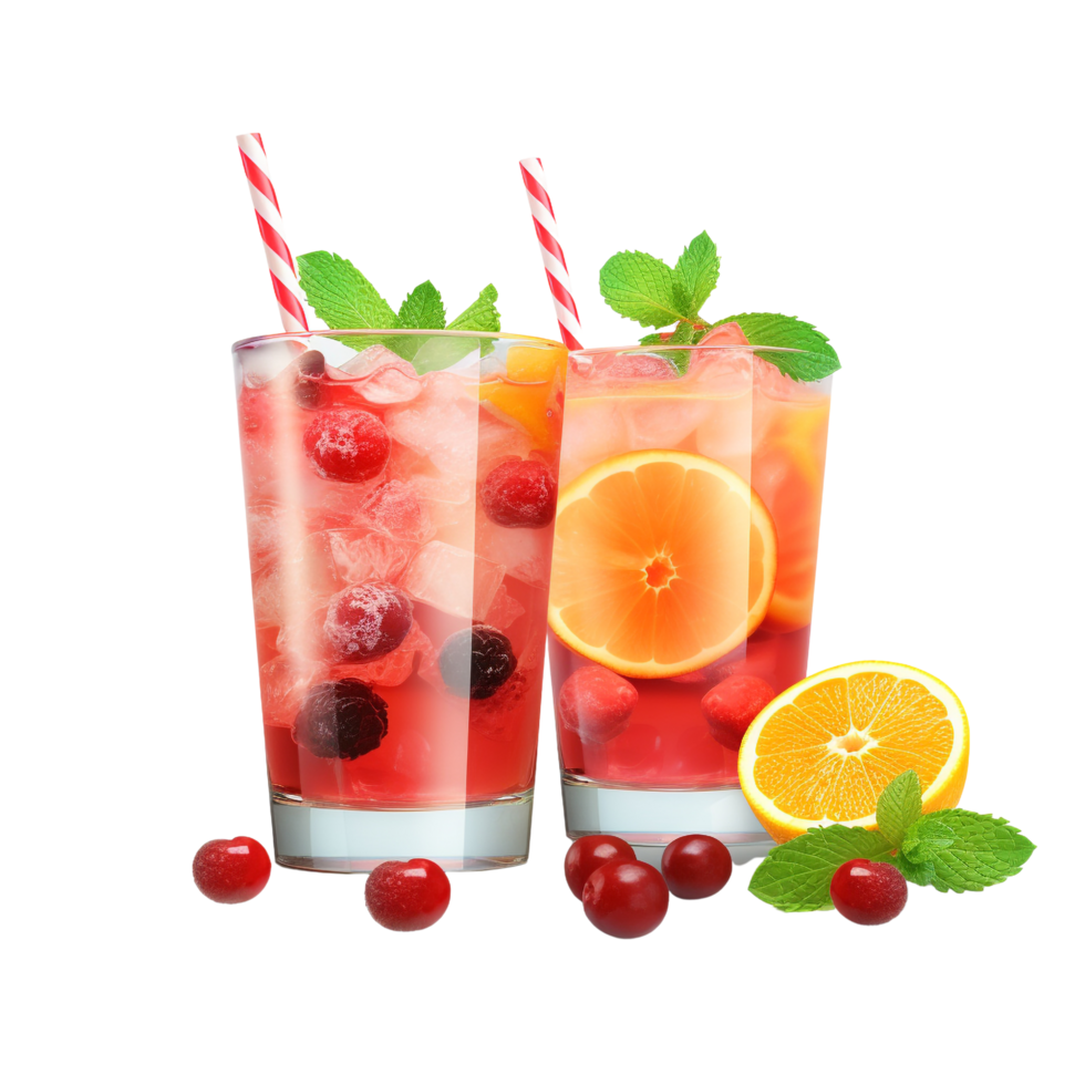 AI generated Fruit cocktail clip art png