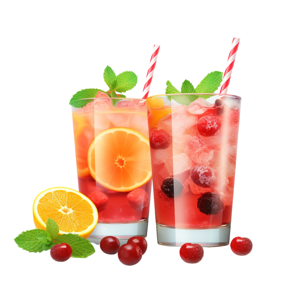 AI generated Fruit cocktail clip art png