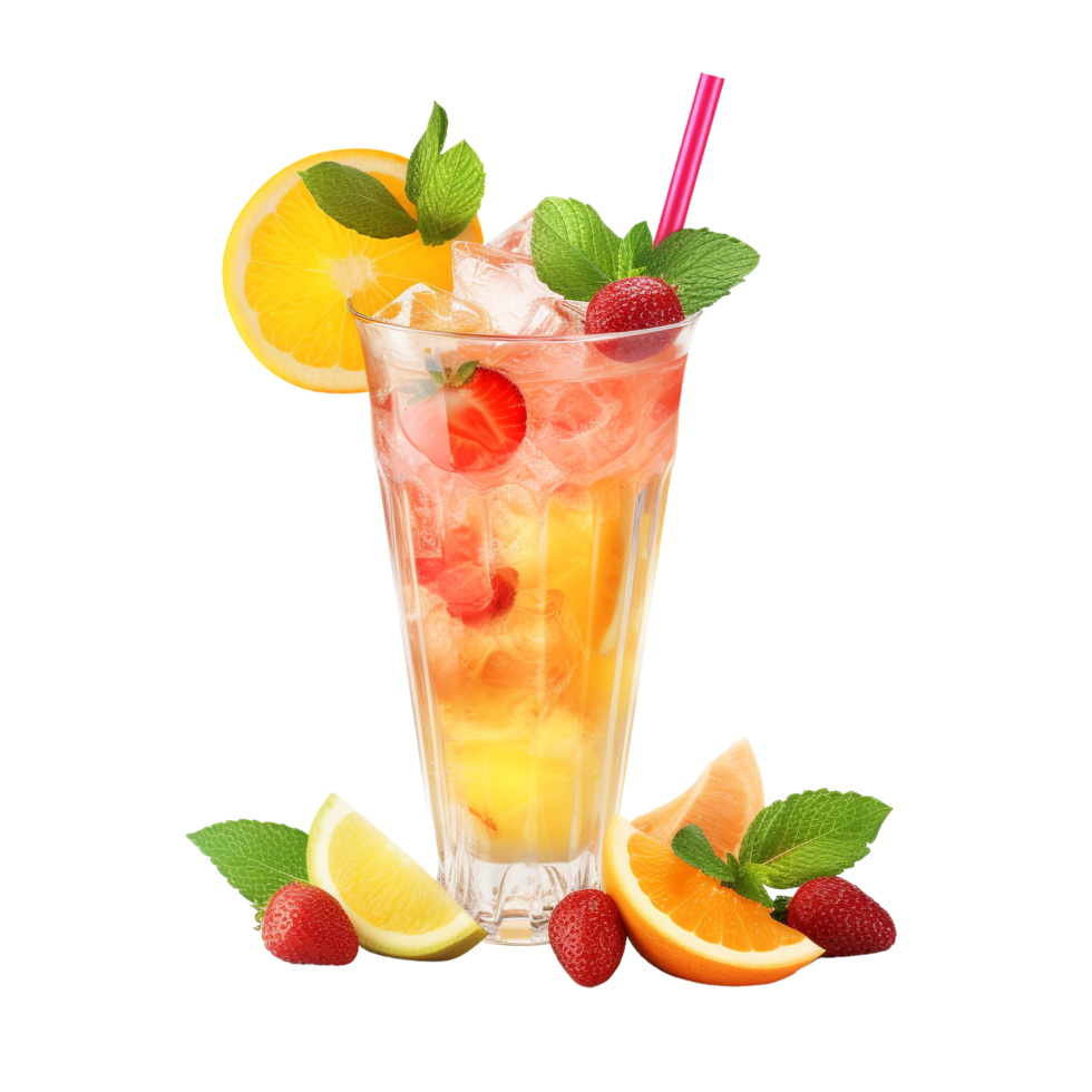 AI generated Fruit cocktail clip art png