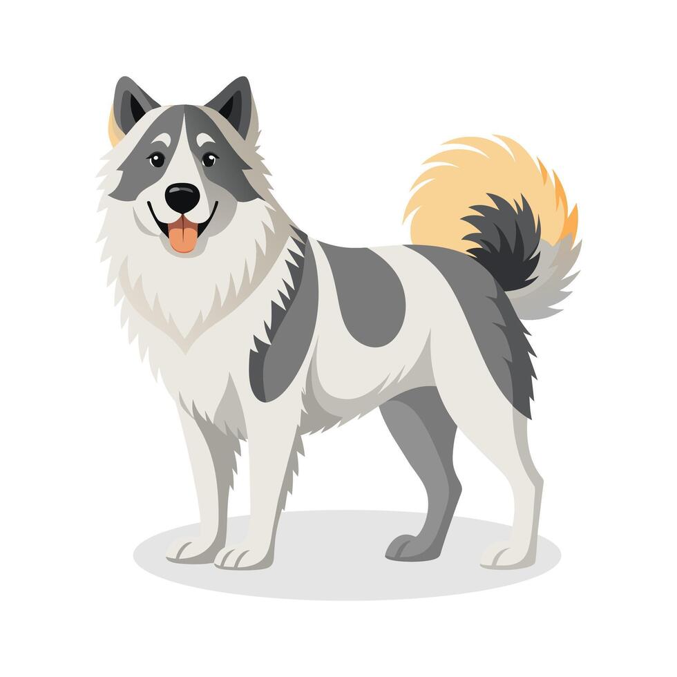 Alabai central shepherd animal vector illustration on white background