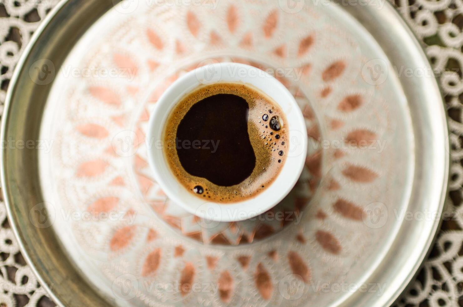 Traditional Turkish coffee. Coffee is a symbol of culture. photo