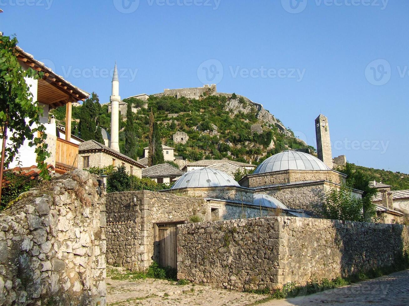 Historic urban site of Pocitelj, a traditional old village from Bosnia and Herzegovina. photo