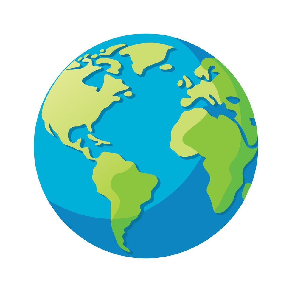 Earth flat vector illustration on white background