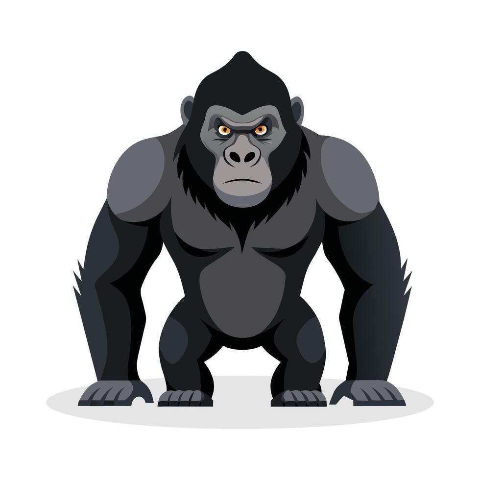 Gorillas Animal flat vector illustration