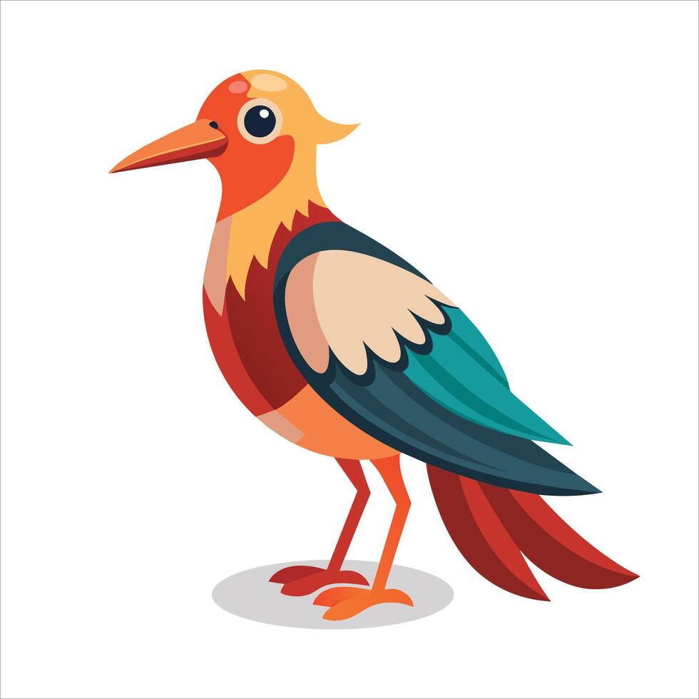 pájaro plano vector ilustración en blanco antecedentes