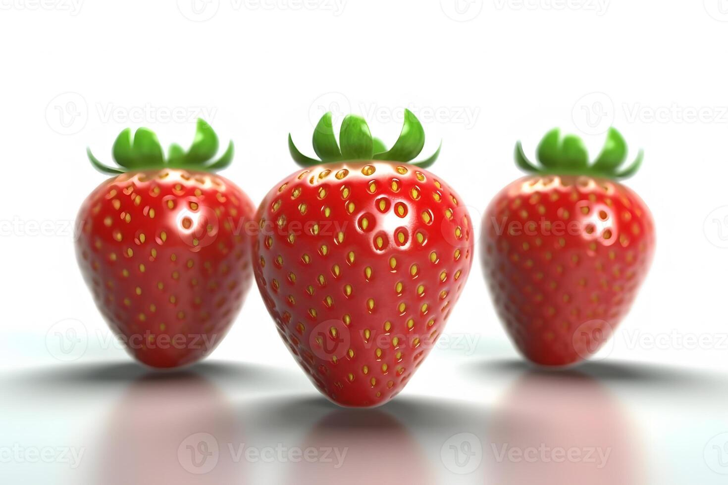 AI generated Sweet strawberry on white background. Neural network AI generated photo
