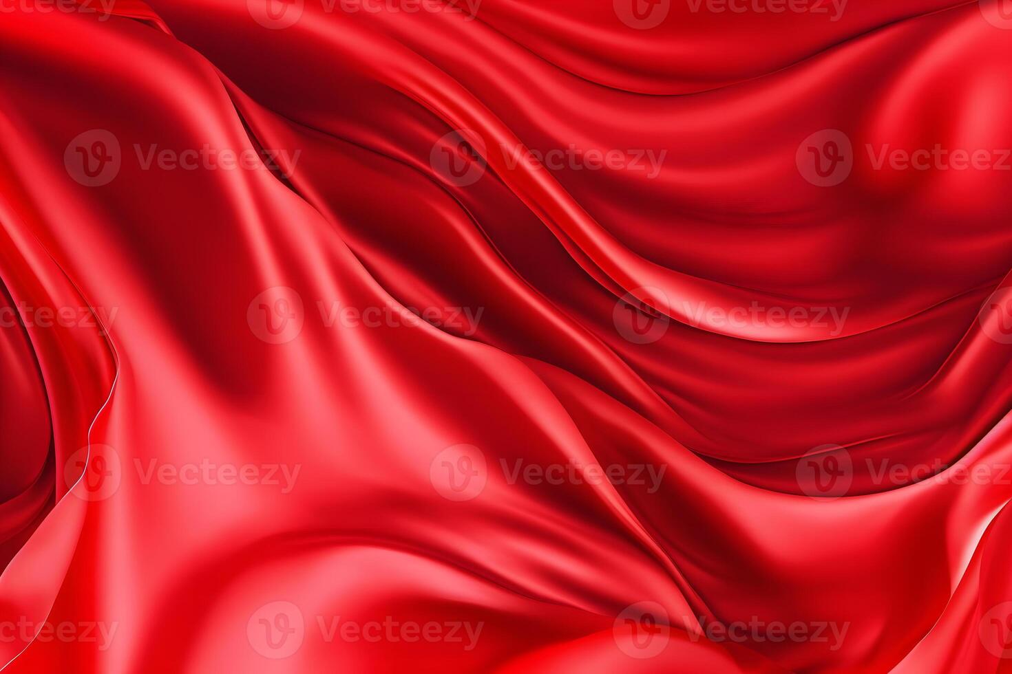 AI generated abstract luxury red silk fabric cloth or liquid wave or texture satin background. Neural network AI generated photo