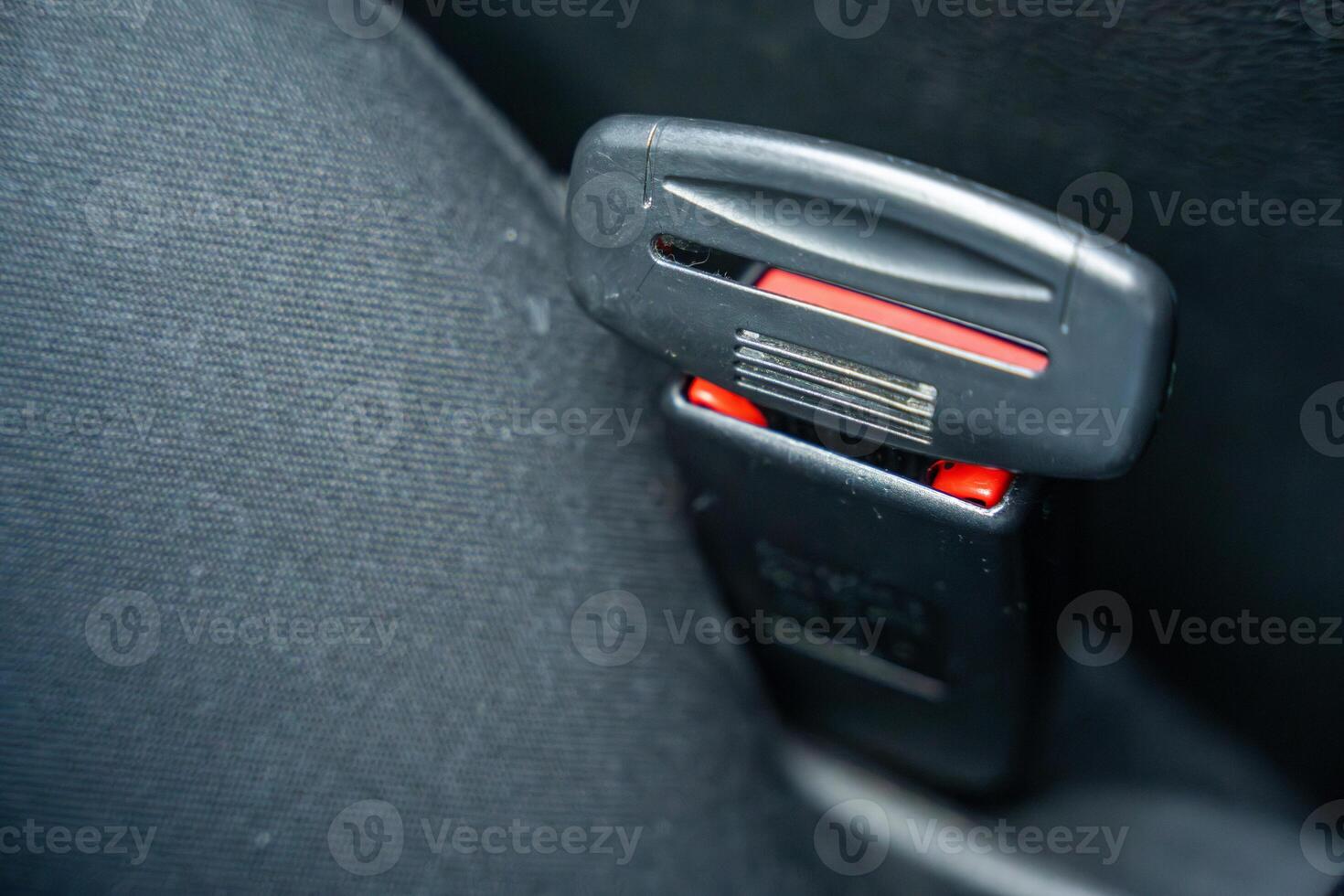 Artificial seat belt plug.Violation of traffic rules. Irresponsible driving and behavior concept photo