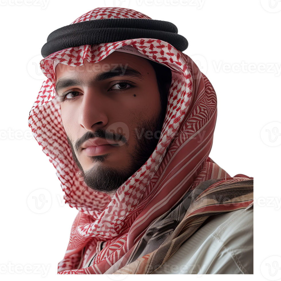 AI generated Portrait of arabic man with kandora png
