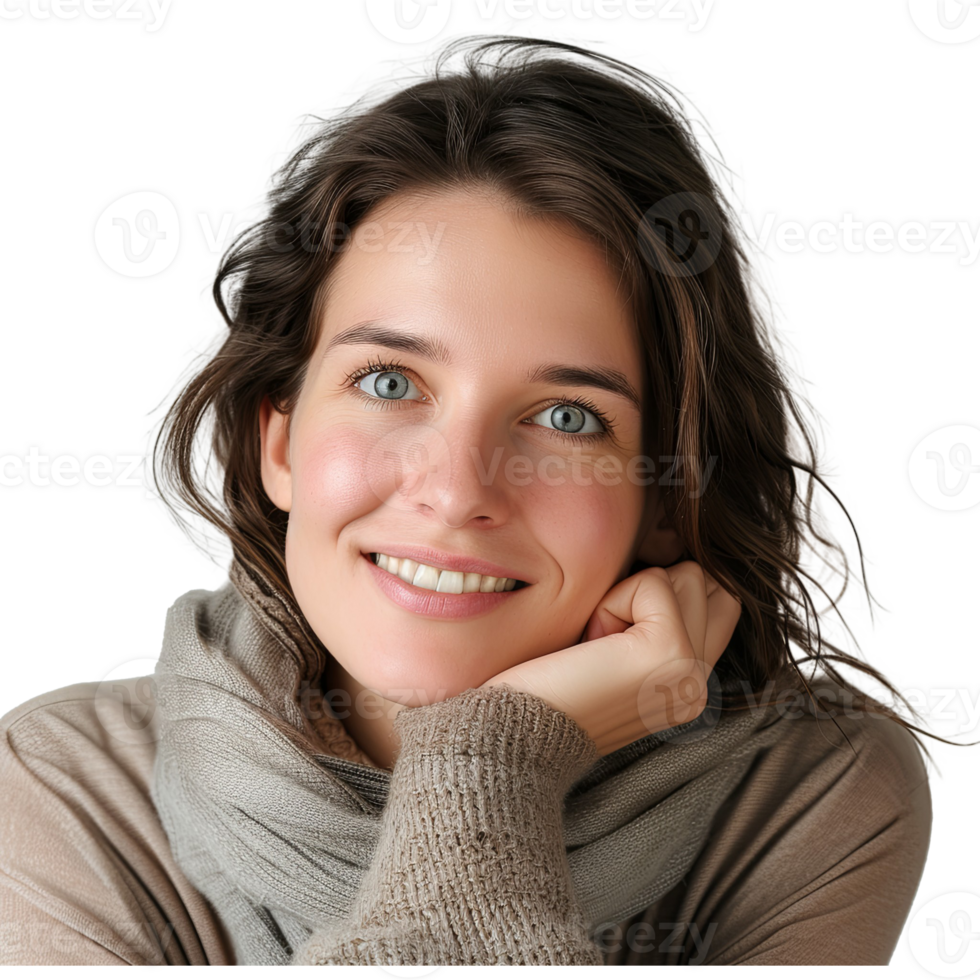 AI generated Portrait of a pretty smiling woman posing png