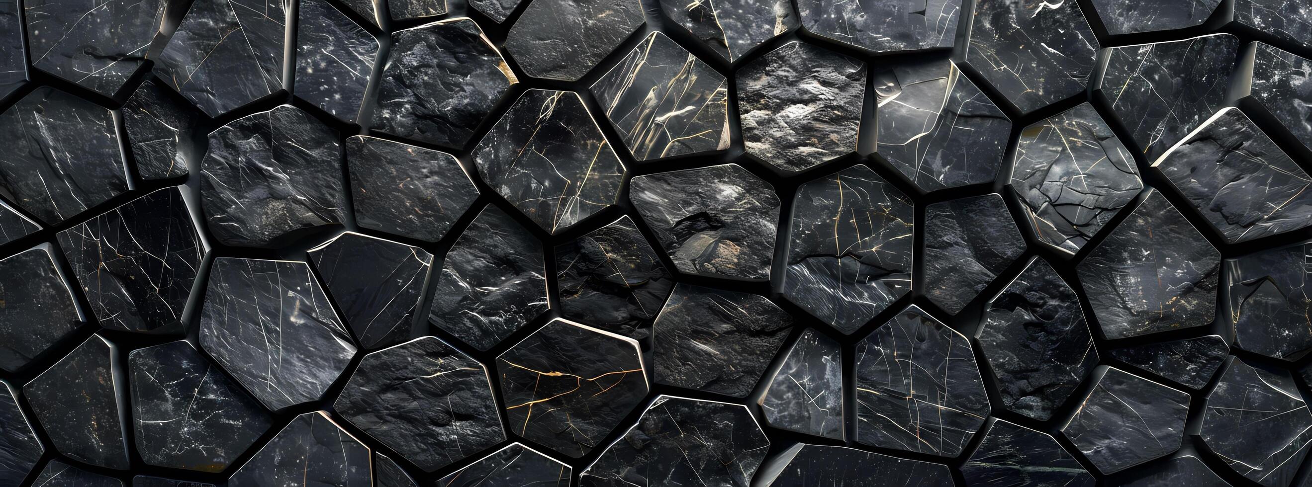 AI generated black stone pattern photo