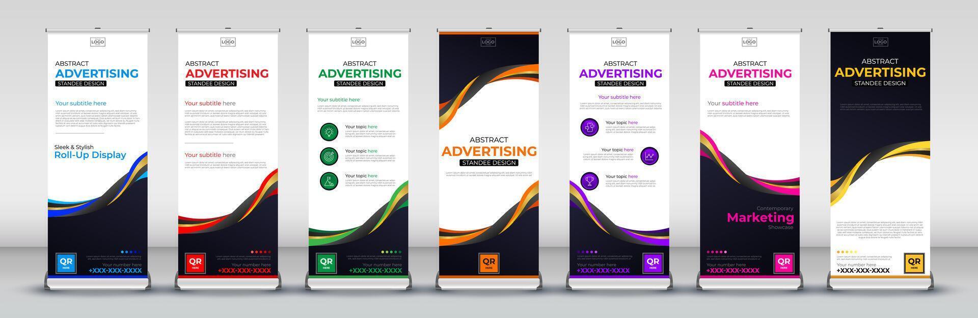 Business Roll up banner vertical template design for flyer, brochure, infographics. modern x banner and flag banner and advertising vector