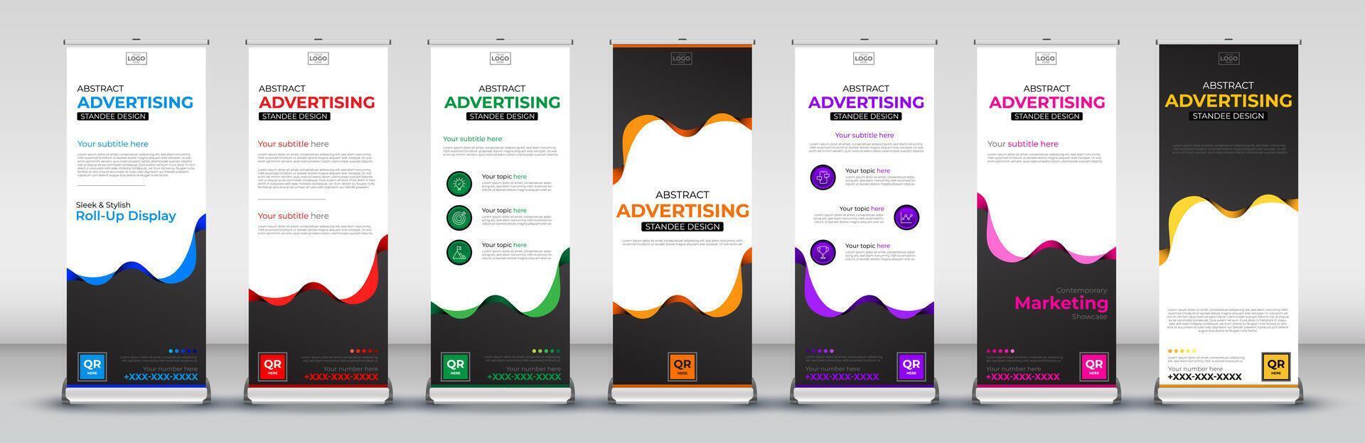 Business Roll up banner vertical template design for flyer, brochure, infographics. modern x banner and flag banner and advertising vector