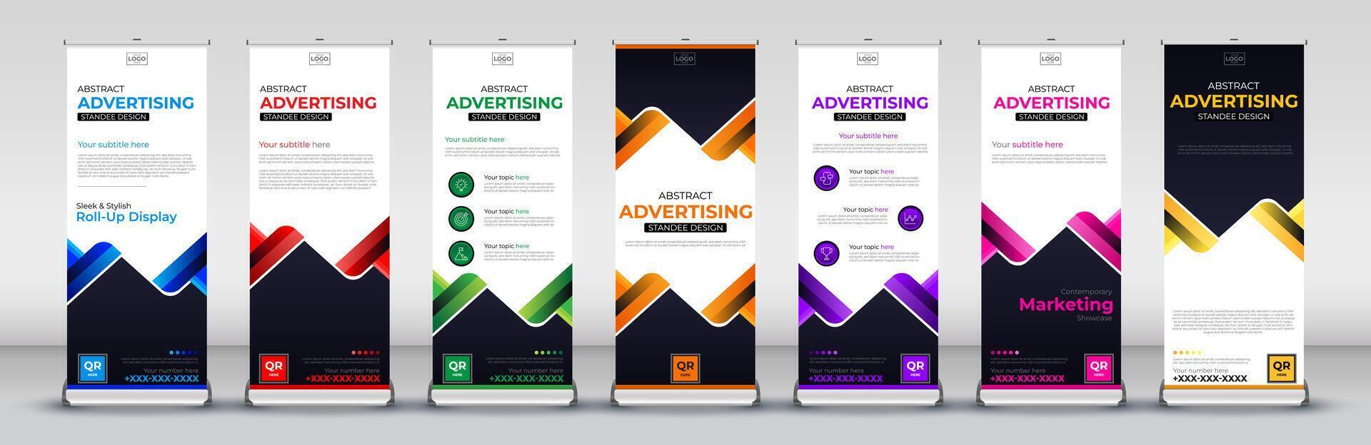 Business Roll up banner vertical template design for flyer, brochure, infographics. modern x banner and flag banner and advertising vector