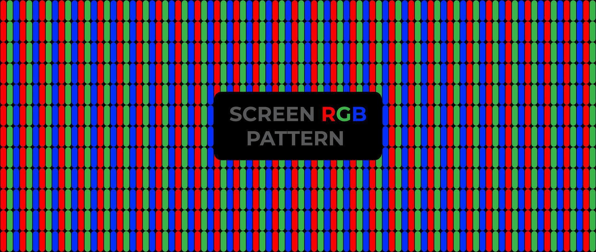 rojo, verde y azul o rgb LED pantalla, televisión pantalla iluminar desde el fondo luces sin costura modelo en negro antecedentes para bandera, fondo, diseños, retro vector