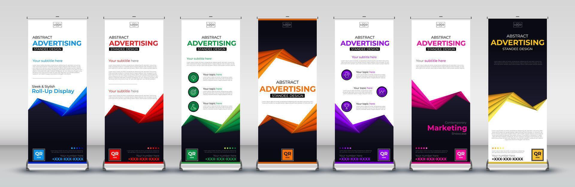 Business Roll up banner vertical template design for flyer, brochure, infographics. modern x banner and flag banner and advertising vector
