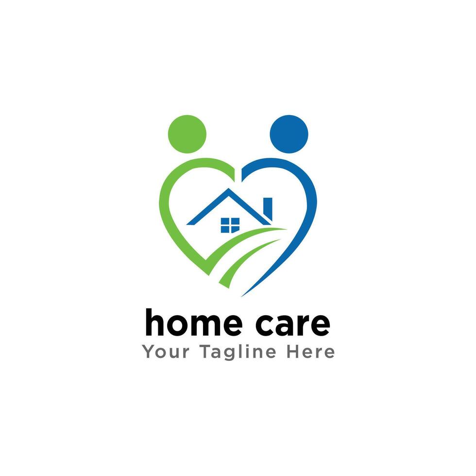 Home care modern company logo vector