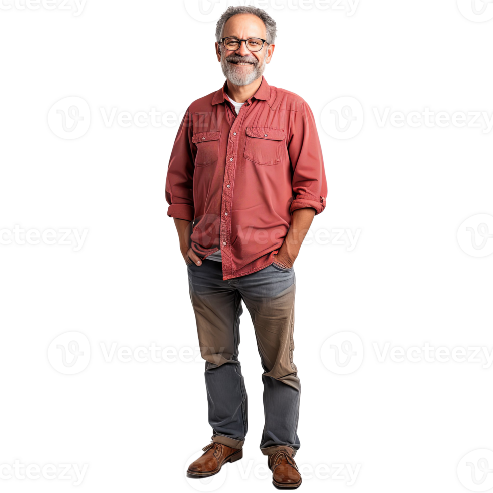 AI generated Portrait of mature man png
