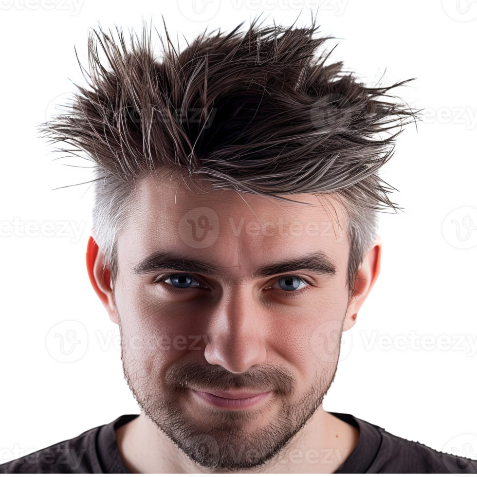 ai gegenereerd Mens met een koel haar- stijl png