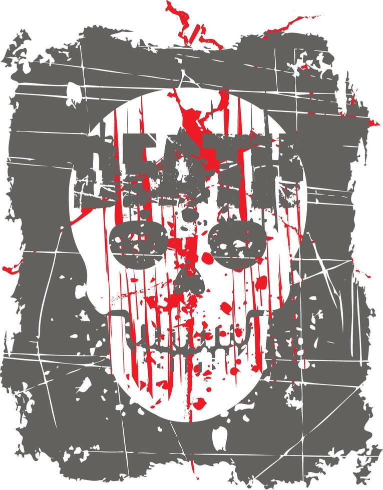 cartel gótico con calavera vector