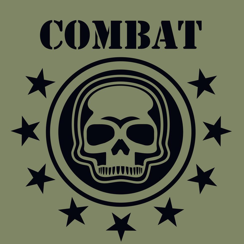 military sign with skull vector