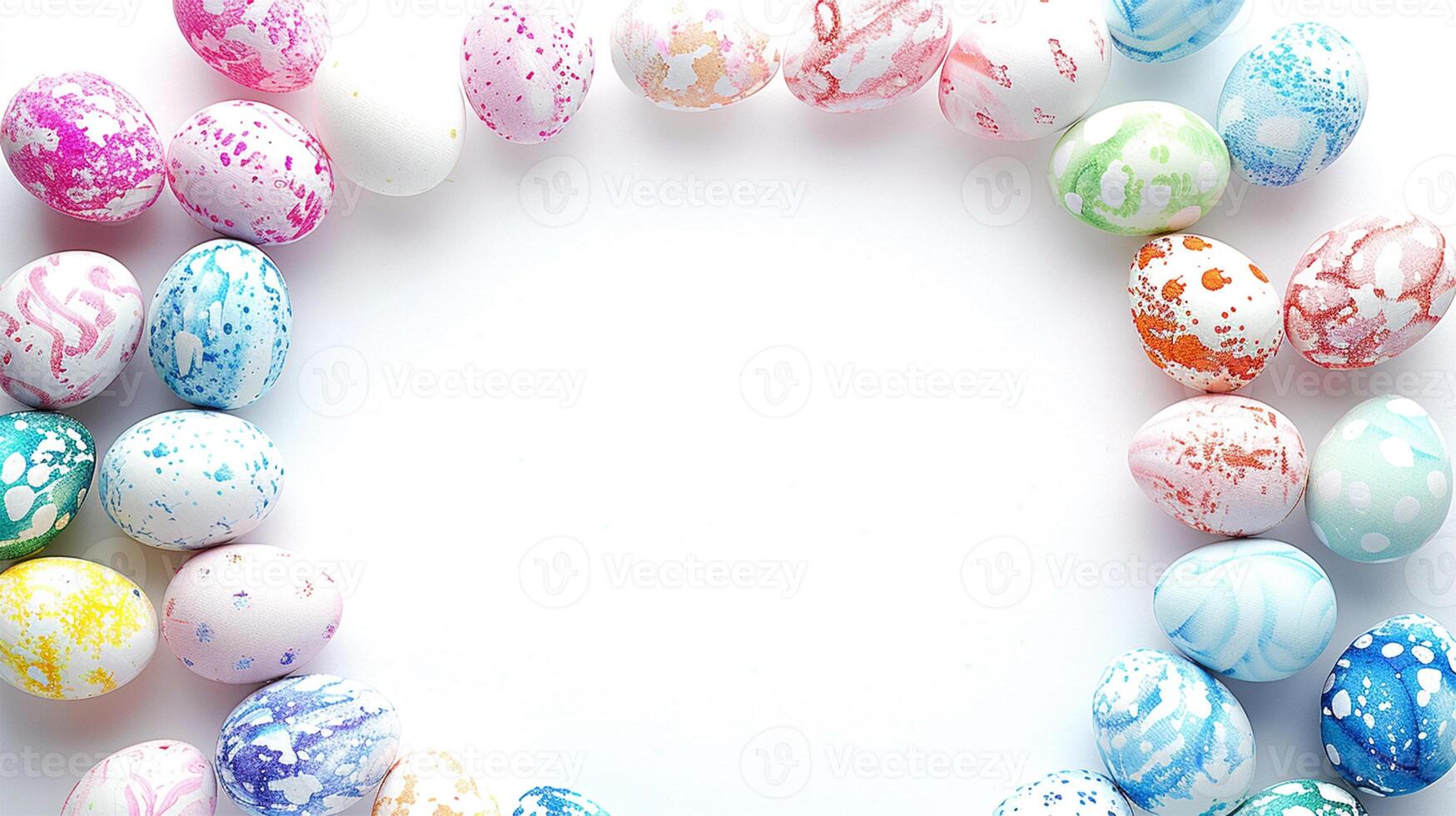 AI generated Egg Frame Background Design photo