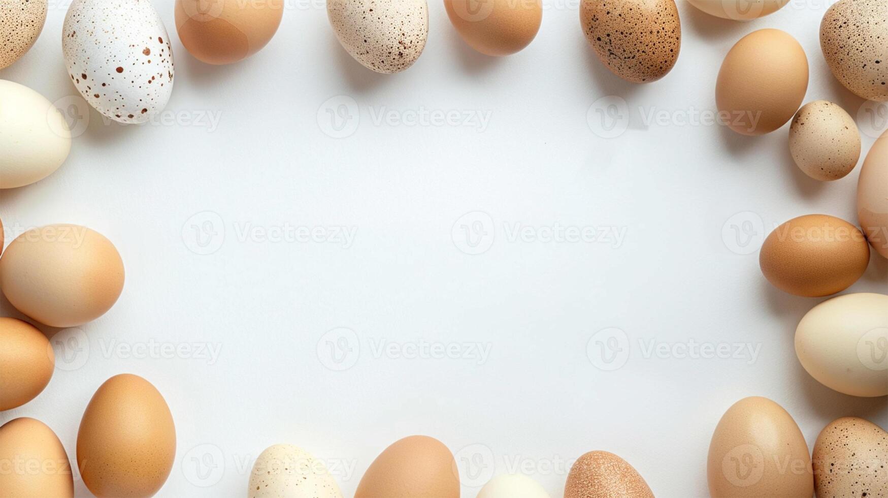 AI generated Egg Frame Background Illustration photo