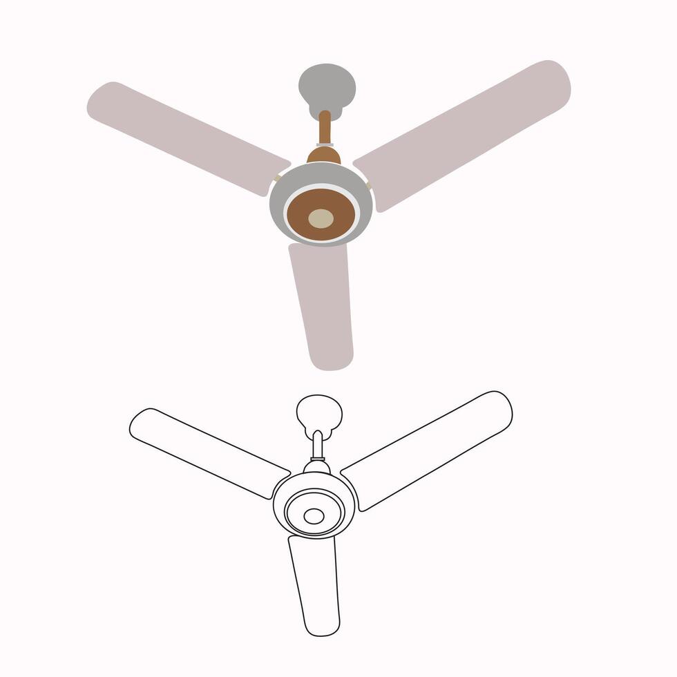 Ceiling Fan vector illustration eps