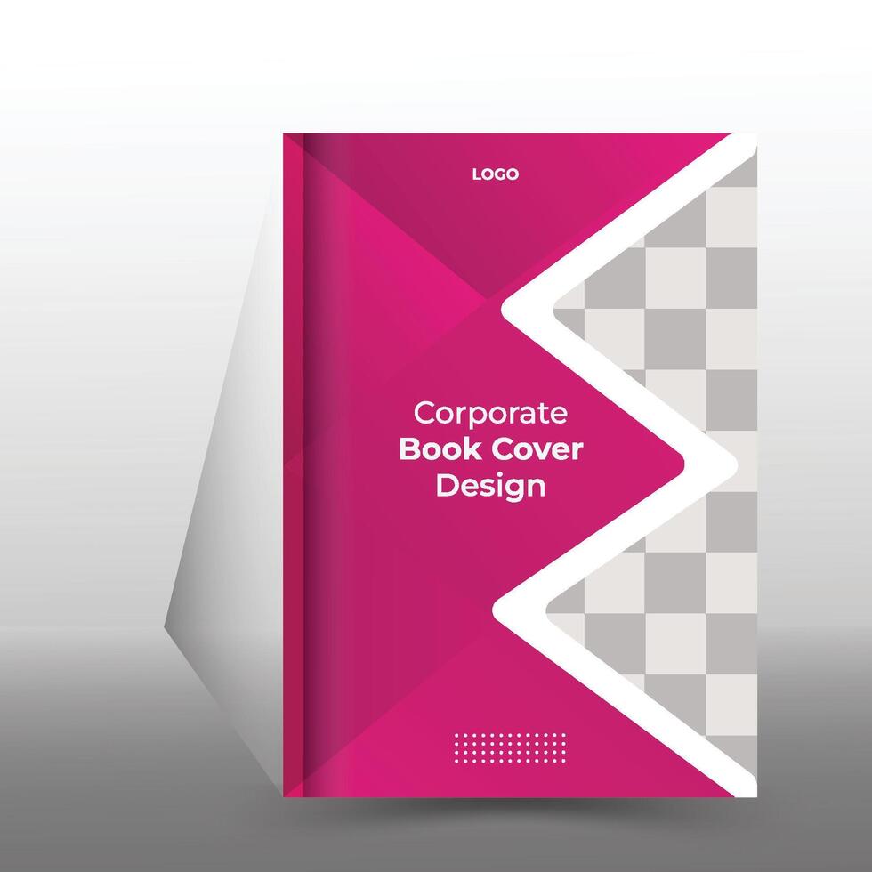 collection of modern graphic design book cover layout template with graphic elements and space for photo background in A4 size. vector