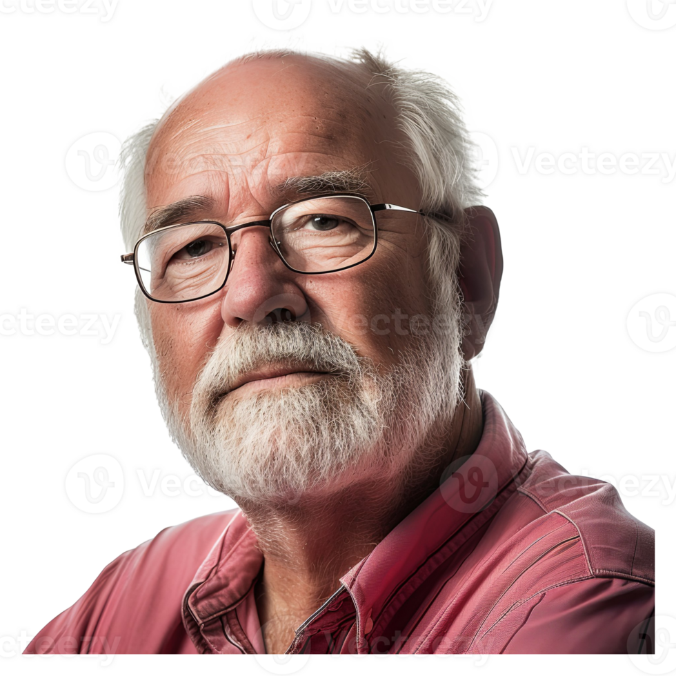 AI generated Old man portrait png